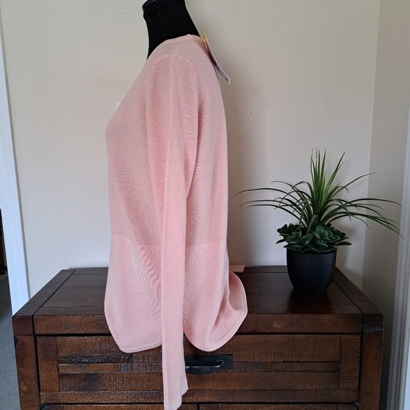 ❤️NWT Kersh Peach Long Sleeve Sweater Women's Small Knit Tunic Length Pink - Picture 5 of 15